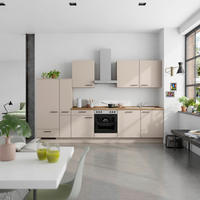 KÜCHENLEERBLOCK Easytouch 330 cm  in Eichefarben  - Sandfarben/Eichefarben, MODERN, Holzwerkstoff/Metall (330cm) - Nobilia