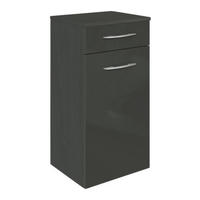 UNTERSCHRANK 40/79/35 cm   - Chromfarben/Graphitfarben, KONVENTIONELL, Holzwerkstoff/Metall (40/79/35cm) - Xora