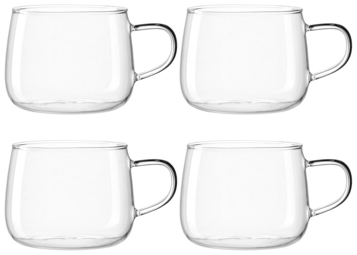 TASSENSET TE PER TE 4-teilig  - Transparent, Basics (12,5/7,7/9,7cm) - Leonardo