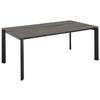 ESSTISCH Schieferfarben, Schwarz rechteckig  ausziehbar, in verschiedenen Holzdekoren erhältlich  - Schieferfarben/Schwarz, Basics, Holzwerkstoff/Metall (180-280/95/76cm) - Celina Home