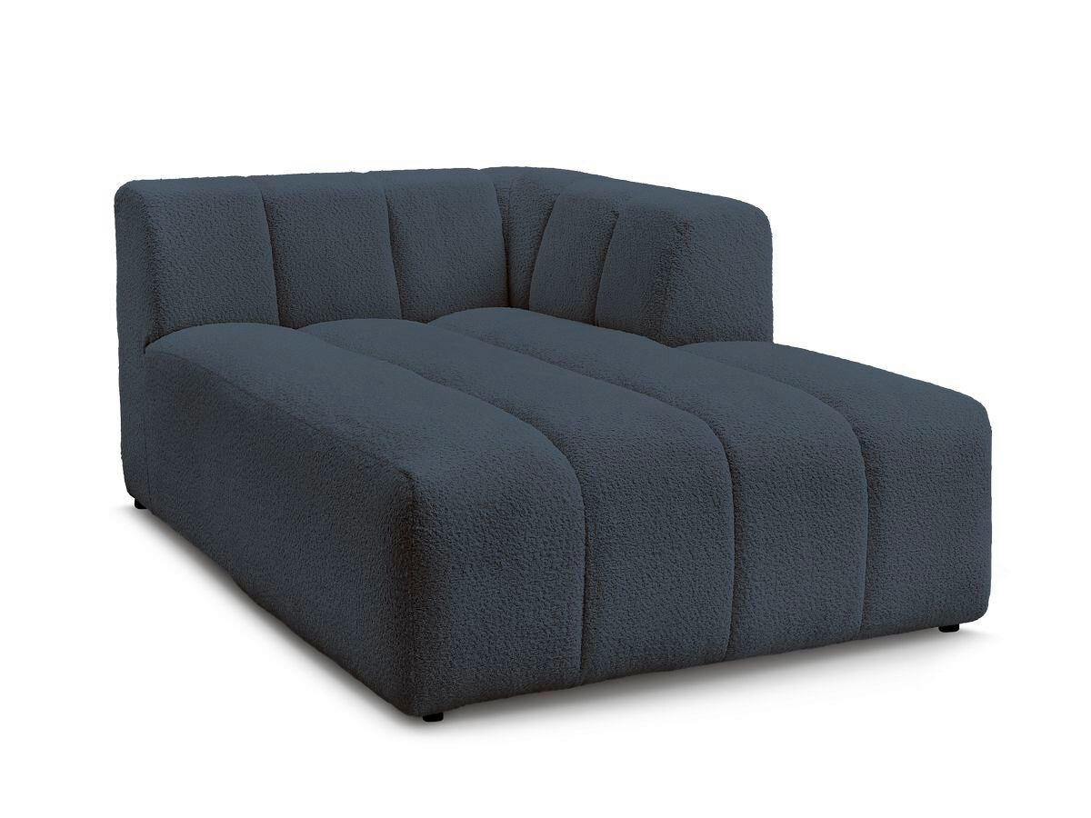 SOFAELEMENT ANNECY Bouclé Dunkelblau  - Schwarz/Dunkelblau, MODERN, Kunststoff/Textil (120/72/170cm)