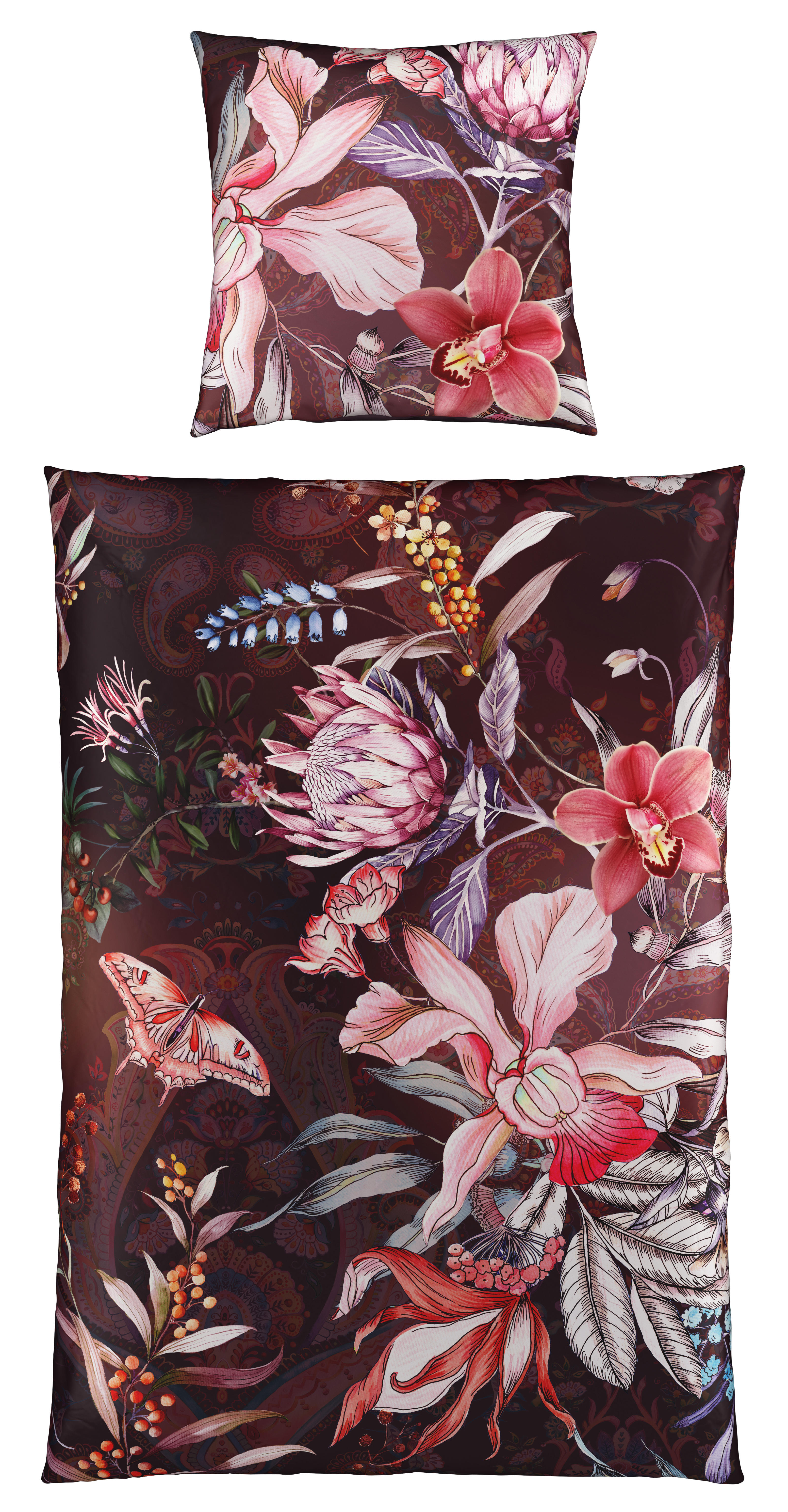 WENDEBETTWÄSCHE Botanica Satin  - Multicolor, KONVENTIONELL, Textil (135/200cm) - Esposa