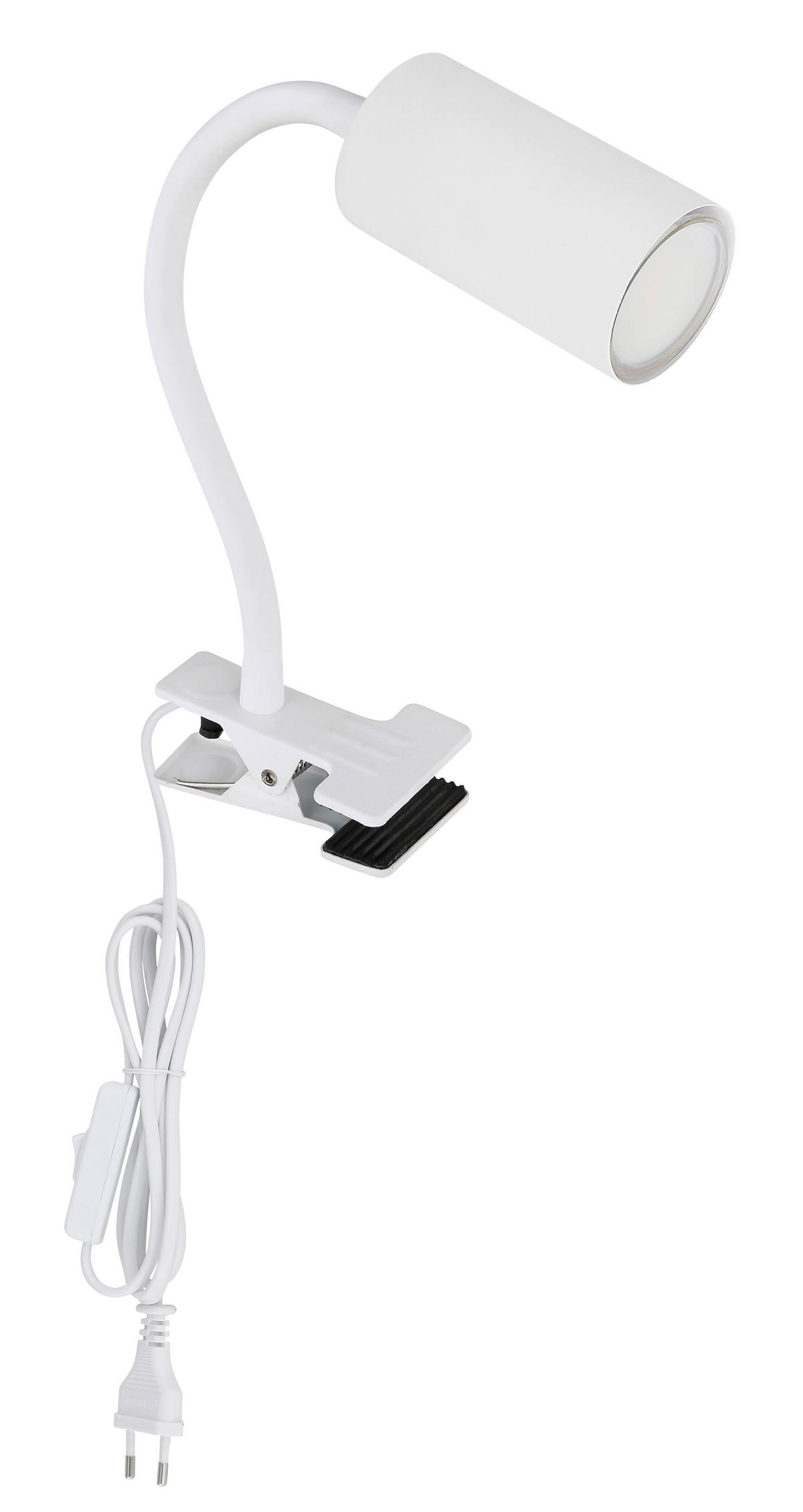 Lampă Cu Clemă - alb, Basics, plastic/metal (10/5,5/41,5cm) - Globo