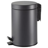 KOSMETIKEIMER 3 l  Metall  - Dunkelgrau/Schwarz, Basics, Kunststoff/Metall (17/26cm) - Kela