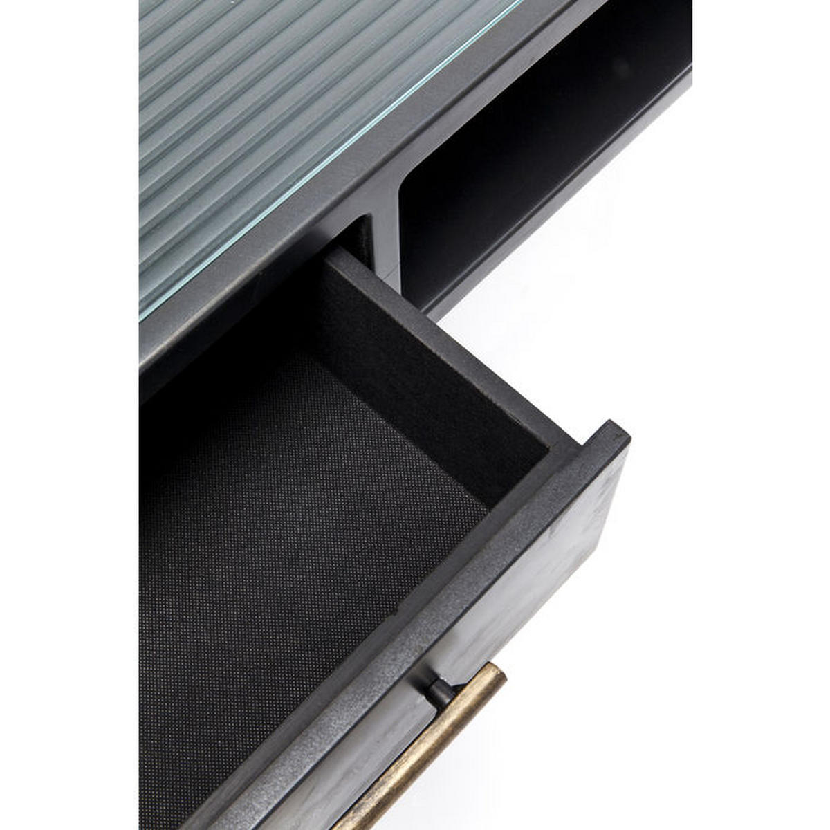 KONSOLENTISCH Schwarz  - Schwarz, Design, Glas/Holzwerkstoff (120/38/76cm) - Kare-Design