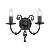 STENSKA SVETILKA  Elstead Black ///220-240 V/E14 - črna, Natur, kovina (30/18.5/15cm) - Elstead Lighting