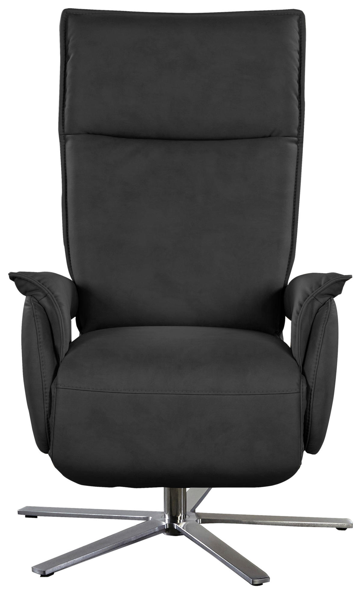 RELAXSESSEL in Leder Anthrazit  - Anthrazit, Modern, Leder (77/116/80cm) - Livetastic