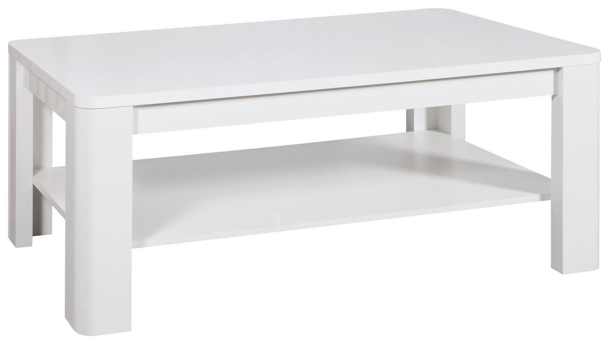 KLUBSKA MIZA, 110/45/60 cm bela  - bela/hrast sonoma, Moderno, kovina/umetna masa (110/45/60cm) - Hom`in