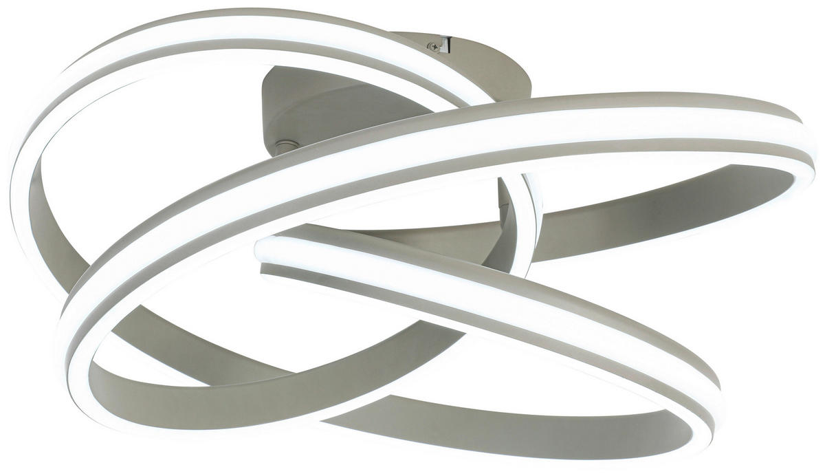 DECKENLEUCHTE 48/52/23 cm   - Sandfarben/Weiß, Trend, Kunststoff/Metall (48/52/23cm) - Novel