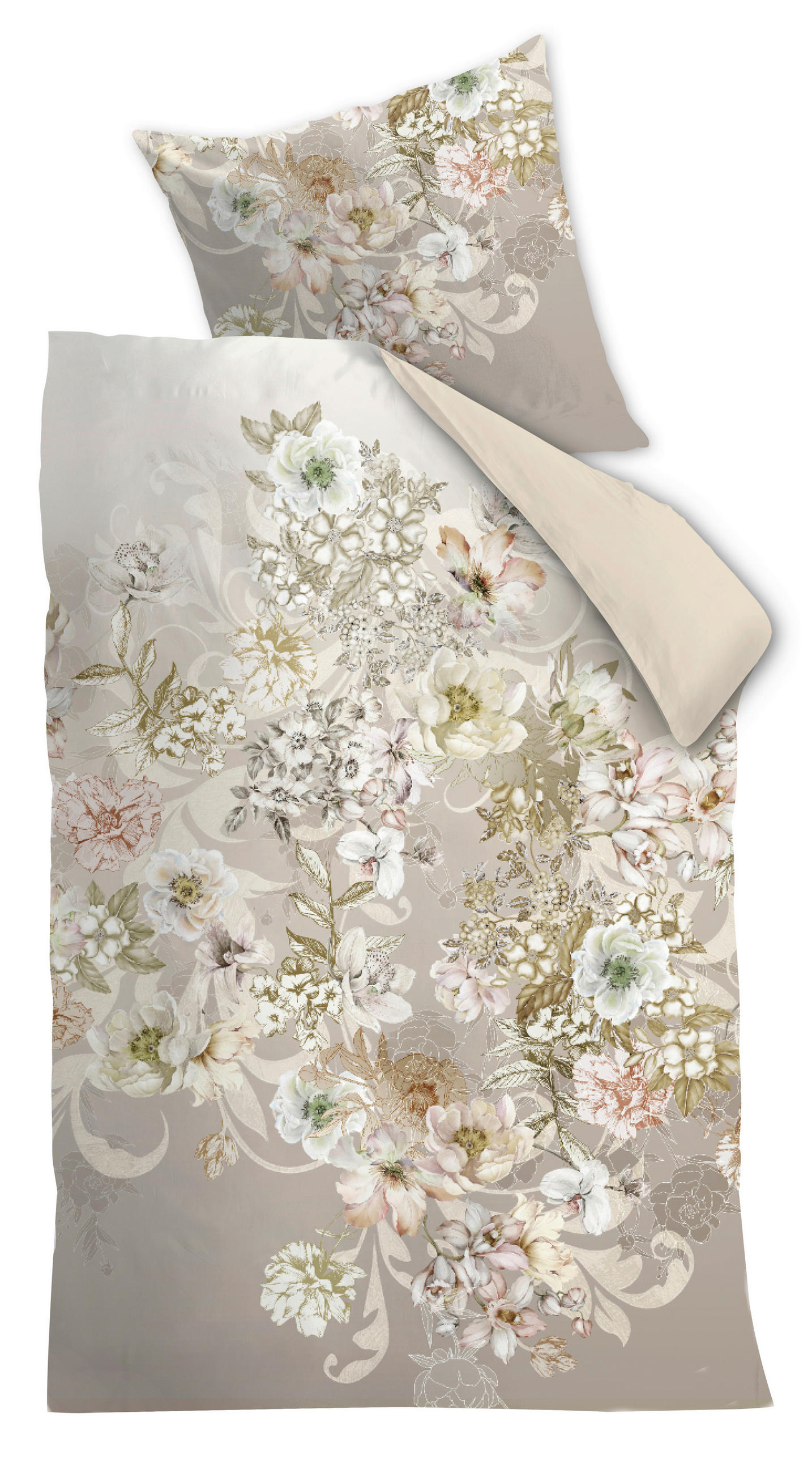 BETTWÄSCHE Exista Satin 160/210 cm  - Naturfarben, Basics, Textil (160/210cm) - Novel