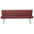 SITZBANK in Metall, Textil Schwarz, Bordeaux  - Bordeaux/Schwarz, Design, Textil/Metall (195/87/65cm) - Dieter Knoll