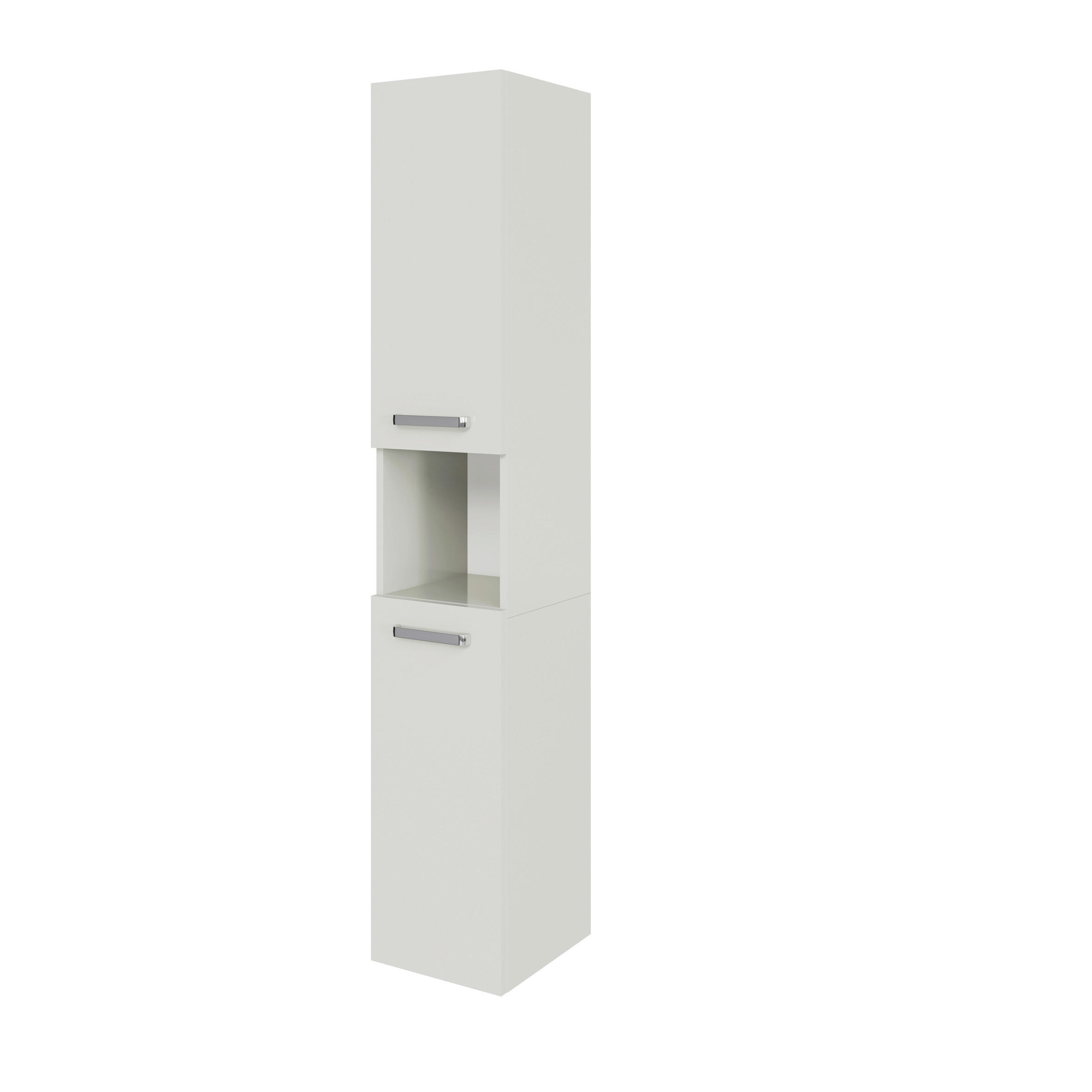 HOCHSCHRANK 30/168/33 cm  - Chromfarben/Weiß, Design, Glas/Holzwerkstoff (30/168/33cm) - Xora