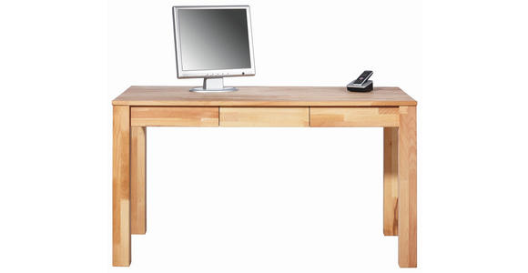 SCHREIBTISCH  Kernbuche  - Kernbuche, Design, Holz (140/80/76cm) - Carryhome