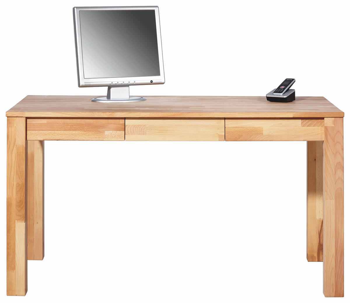 SCHREIBTISCH 140/80/76 cm  in Kernbuche  - Kernbuche, Design, Holz (140/80/76cm) - Carryhome