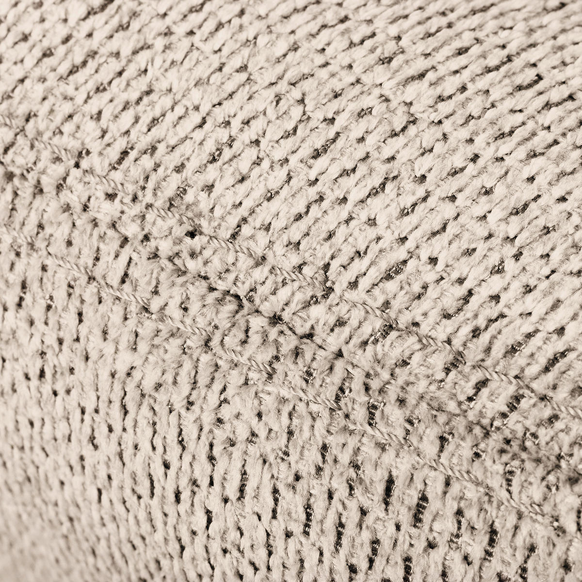 SESSELSET in Chenille Beige  - Beige/Schwarz, Design, Textil/Metall (67/87/74cm) - Livetastic