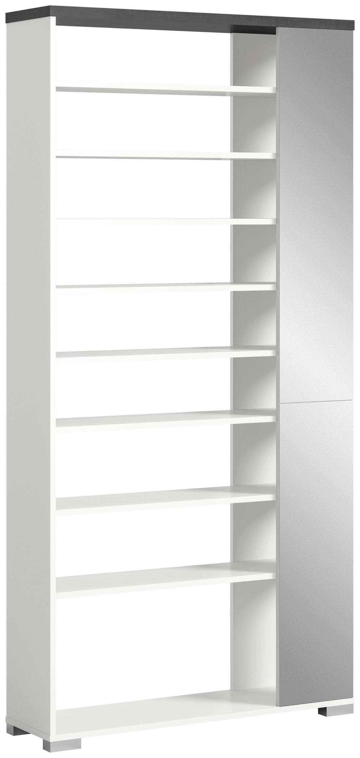 SCHUHREGAL Grau, Weiß  - Weiß/Grau, MODERN, Holzwerkstoff (95/194/27cm) - Mömax