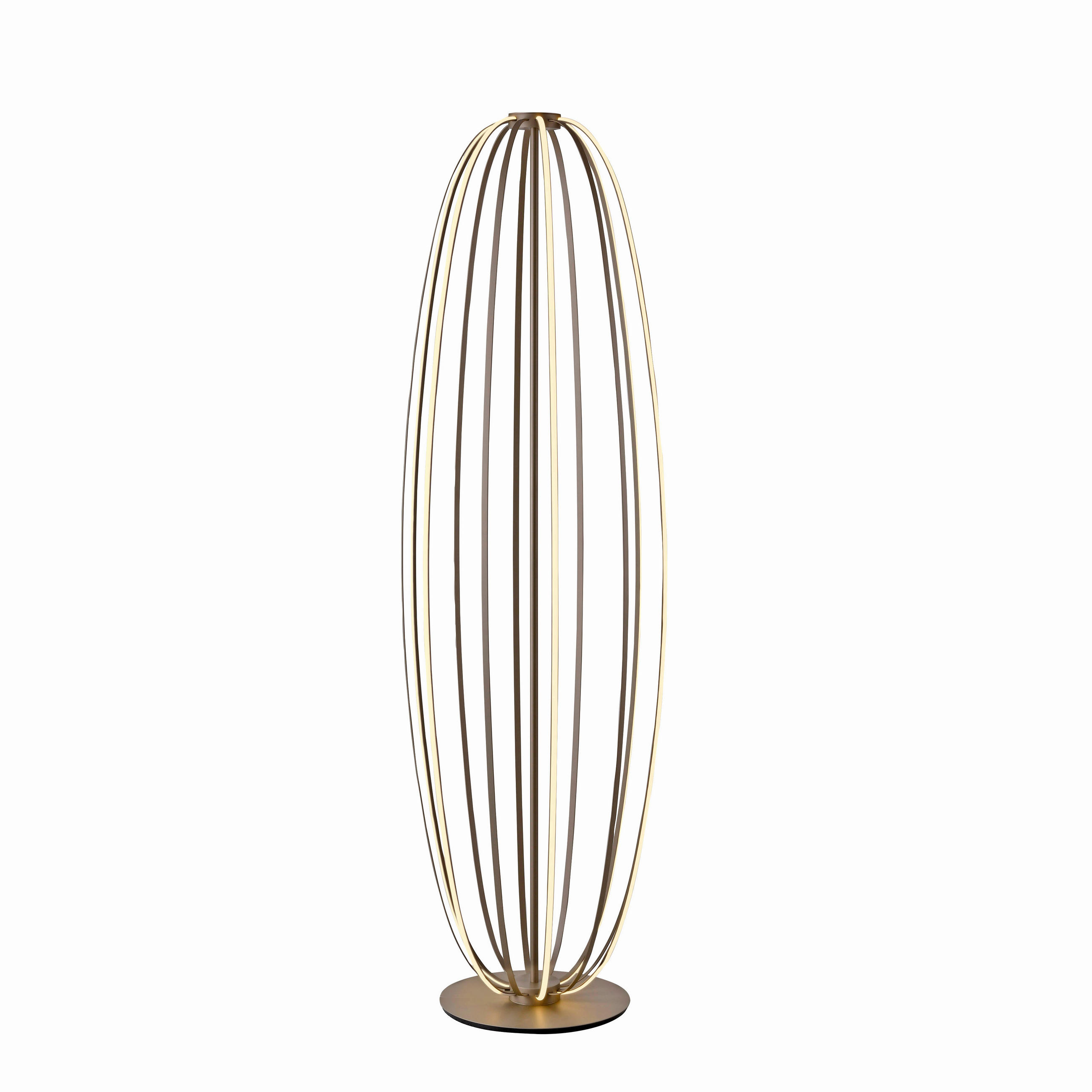 LED-STEHLEUCHTE - Bronzefarben, Design, Kunststoff/Metall (42/42/138cm) - Paul Neuhaus