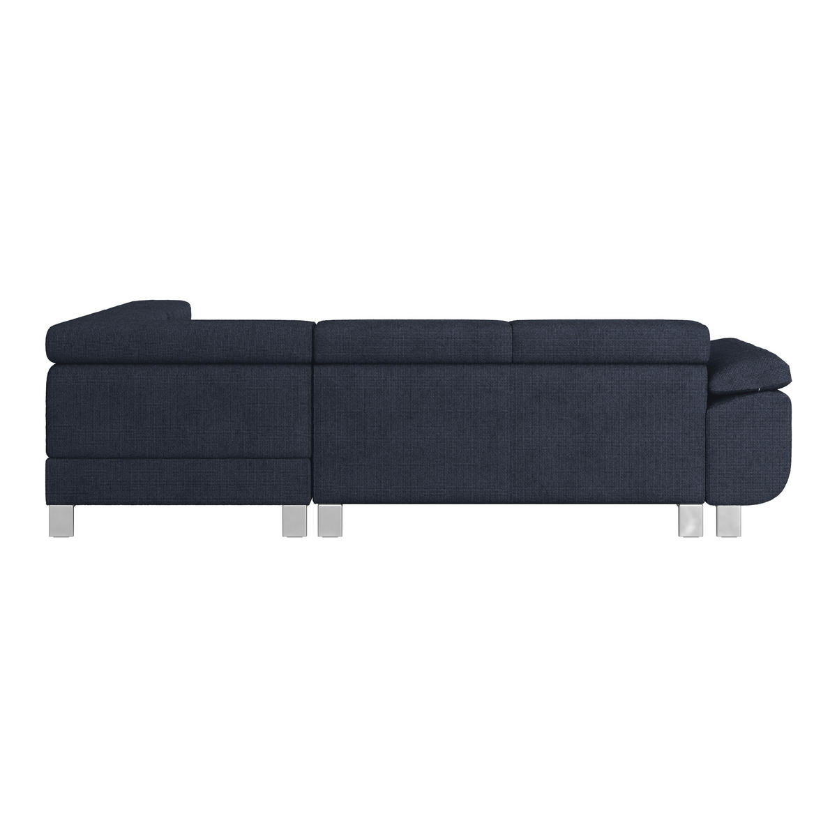 ECKSOFA Dunkelblau Drell  - Dunkelblau, MODERN, Textil/Metall (270/230cm) - MID.YOU
