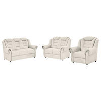 SITZGARNITUR in Lederlook Weiss  - Weiss/Schwarz, Konventionell, Kunststoff/Textil - Livetastic