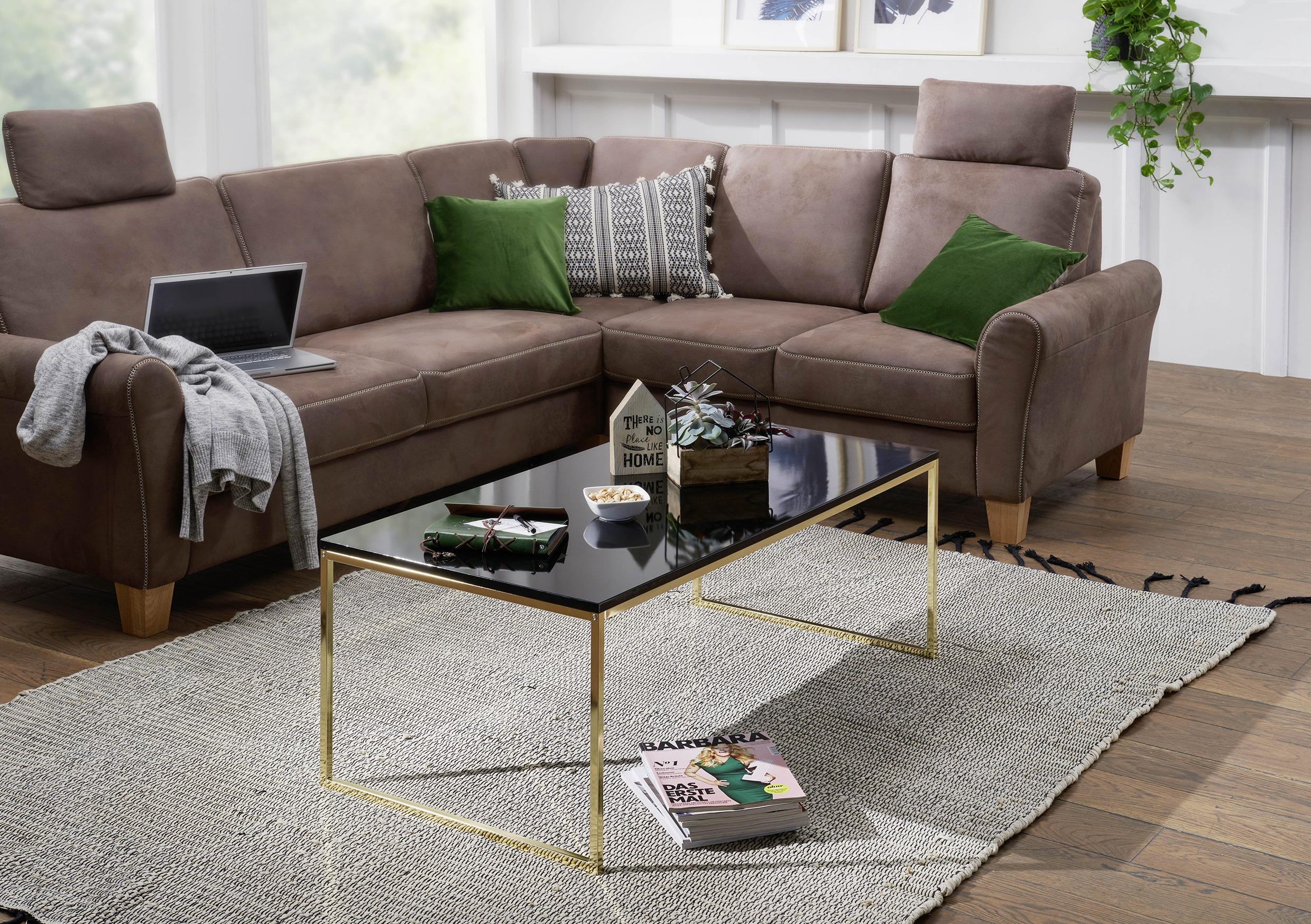 KONFERENČNÍ STOLEK, černá, barvy zlata, kompozitní dřevo, 120/60/45 cm - černá/barvy zlata, Design, kov/kompozitní dřevo (120/60/45cm) - MID.YOU