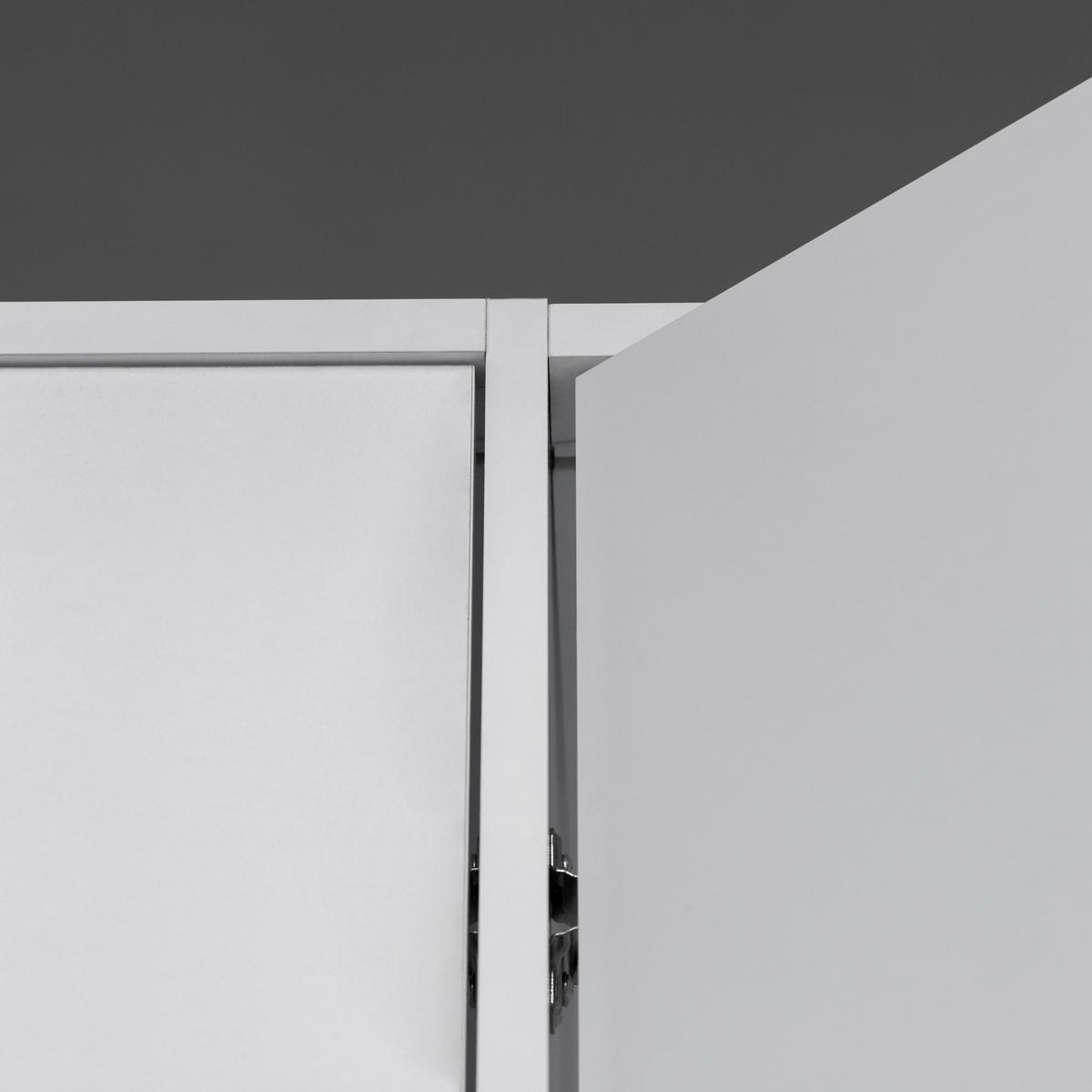 DREHTÜRENSCHRANK  in Weiß  - Schwarz/Weiß, MODERN, Holzwerkstoff/Metall (93/211/53cm) - MID.YOU
