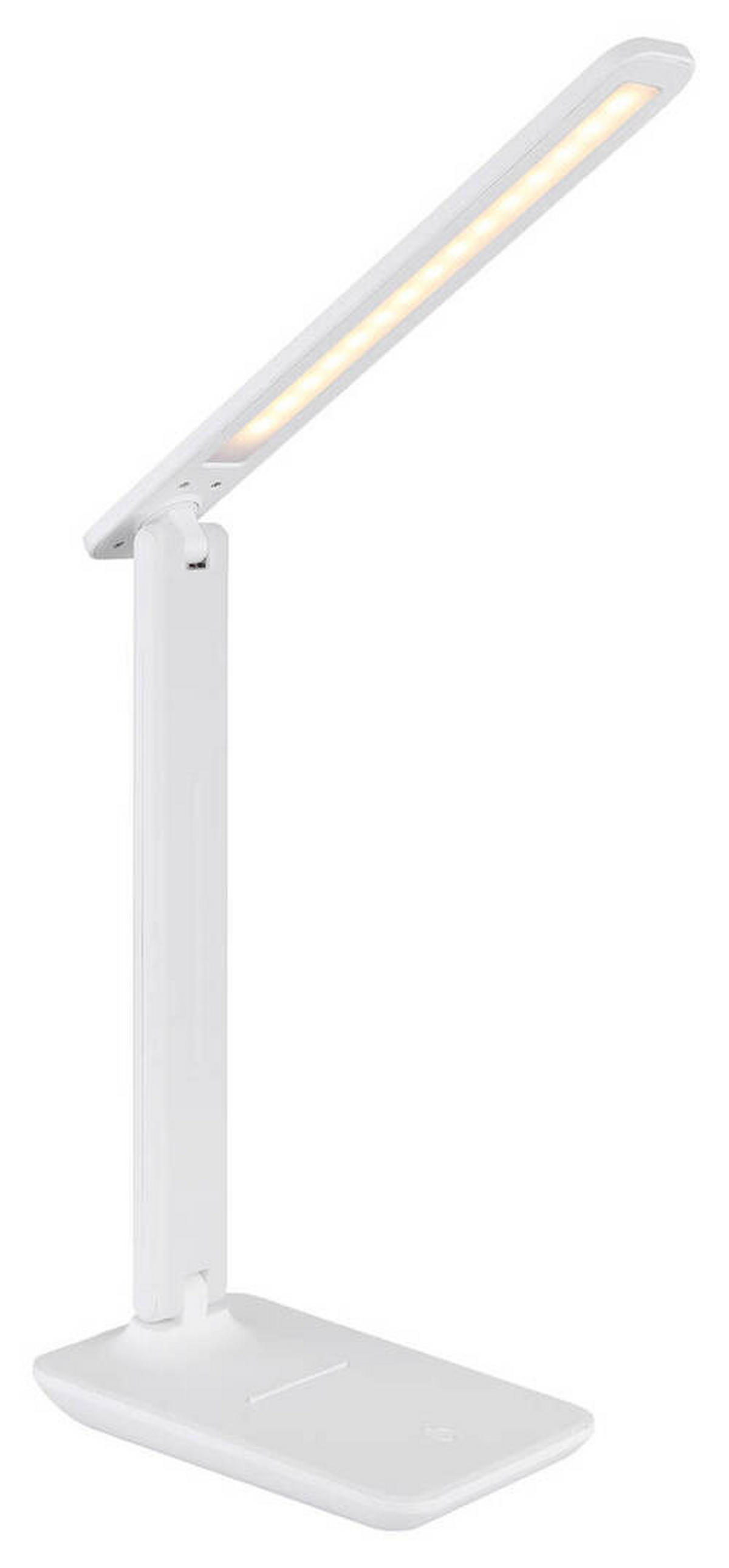 LED-SVETILKA ZA PISALNO MIZO     28/11,5/50 cm          - bela/opal, Design, umetna masa/usnje (28/11,5/50cm) - Globo