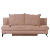 SCHLAFSOFA in Cord Rosa  - Schwarz/Rosa, Konventionell, Textil/Metall (200/78/95cm) - home24