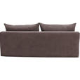 SCHLAFSOFA Simon Plüsch, Webstoff Braun  inkl. Rücken echt, Schlaffunktion, Bettkasten, Rückenkissen  - Schwarz/Braun, Design, Textil (213/89/105cm) - Novel