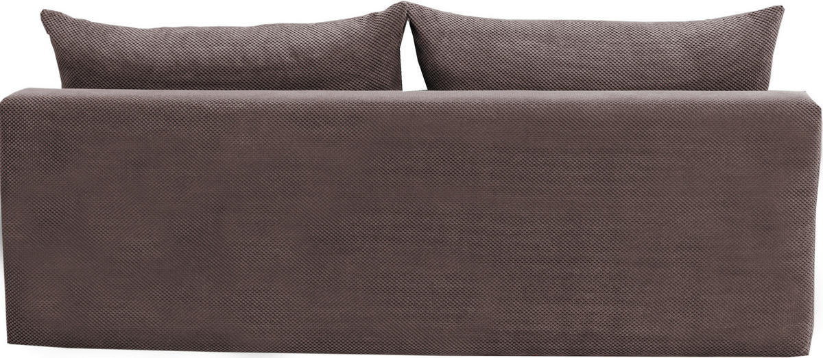 SCHLAFSOFA in Webstoff, Plüsch Braun  - Schwarz/Braun, Design, Textil (213/89/105cm) - Novel