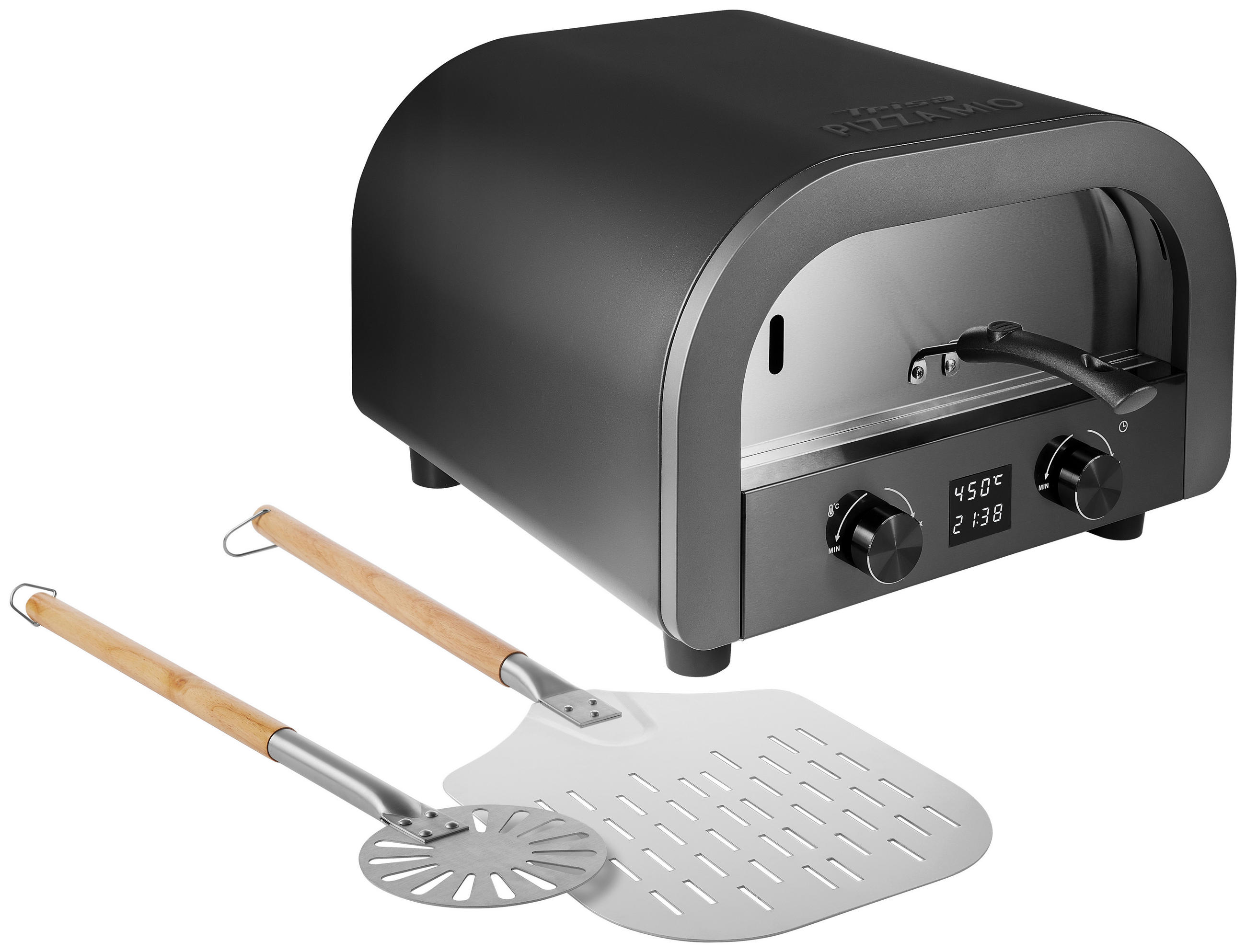 Thumbnail - Trisa Electronics Pizzaofen, Schwarz, Metall, 45x28x42.5 cm, RoHS, Küchengeräte, Sonstige Küchengeräte