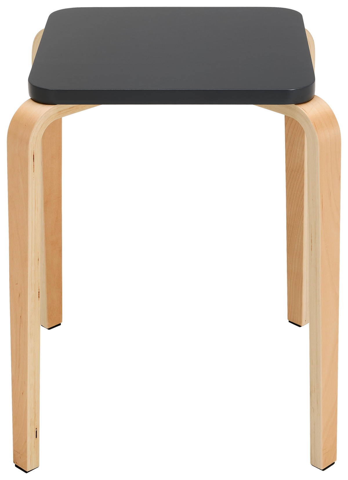 STAPELHOCKER Anthrazit, Naturfarben  - Anthrazit/Naturfarben, Basics, Holz (33/45/33cm) - Boxxx