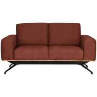 2-SITZER-SOFA Struktur Rostfarben  - Rostfarben/Schwarz, Design, Holz/Textil (166/85-104/95cm) - Novel
