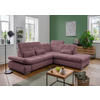 ECKSOFA in Chenille Brombeere  280/254 cm  - Chromfarben/Brombeere, Design, Textil/Metall (280/254cm) - Livetastic