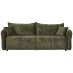 BOXSPRINGSOFA in Chenille Dunkelgrün  - Dunkelgrün/Schwarz, MODERN, Kunststoff/Textil (235/95/108cm) - Hom`in