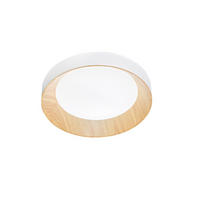 LED-DECKENLEUCHTE Luce Ambiente e Design 40/8,5 cm   - Weiß Hochglanz/Buche Kolonial, LIFESTYLE, Kunststoff/Metall (40/8,5cm)