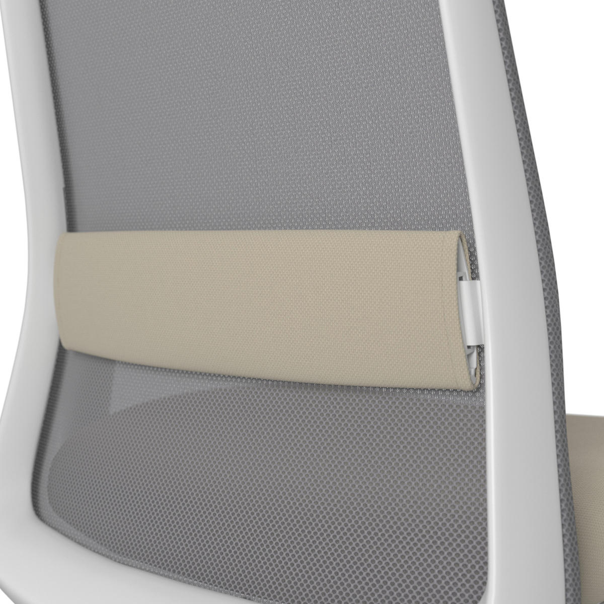 DREHSTUHL Grau, Weiß, Beige  - Beige/Weiß, MODERN, Kunststoff/Textil (70/103-115/70cm)
