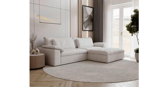 ECKSOFA  in Webstoff Grau  306/198 cm  - Schwarz/Grau, MODERN, Kunststoff/Textil (306/198cm) - Carryhome