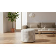 HOCKER Jacquard Weiß  - Weiß, LIFESTYLE, Textil (45/40/45cm) - Xora
