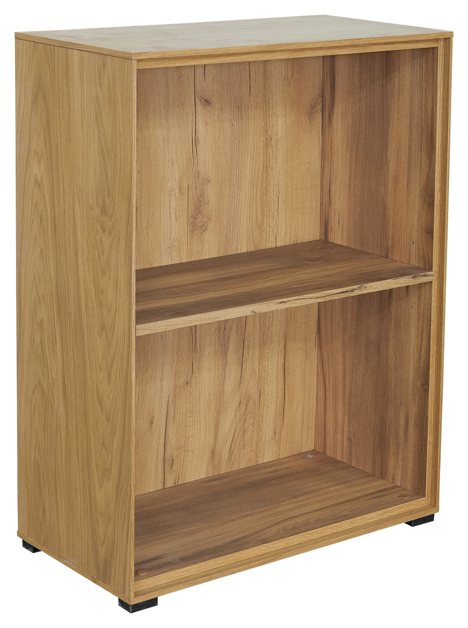 AKTENREGAL Eiche furniert Eichefarben  - Eichefarben/Schwarz, Natur, Holz/Holzwerkstoff (73/97/40cm) - Linea Natura