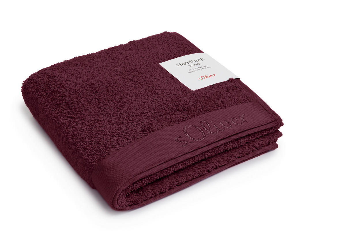 HANDTUCH s.Oliver Weinrot  - Weinrot, Trend, Textil (50/100cm) - S. Oliver