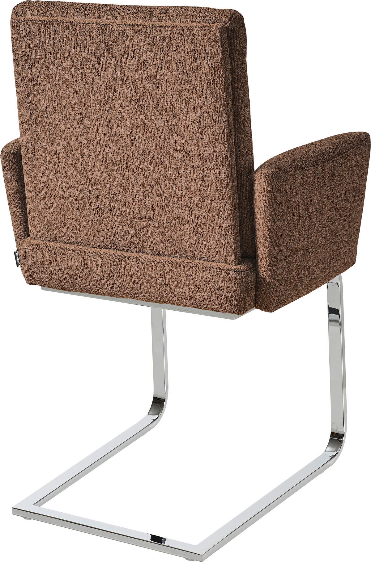 ARMLEHNSTUHL  in Stahl Chenille  - Chromfarben/Braun, Design, Textil/Metall (60/92/60cm) - Dieter Knoll