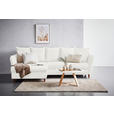 ECKSOFA in Chenille Creme  - Eichefarben/Creme, KONVENTIONELL, Holz/Textil (284/162cm) - Carryhome