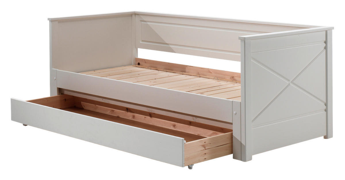 AUSZIEHBETT 90/180/200 cm  in Weiß  - Weiß, MODERN, Holz/Holzwerkstoff (90/180/200cm) - MID.YOU