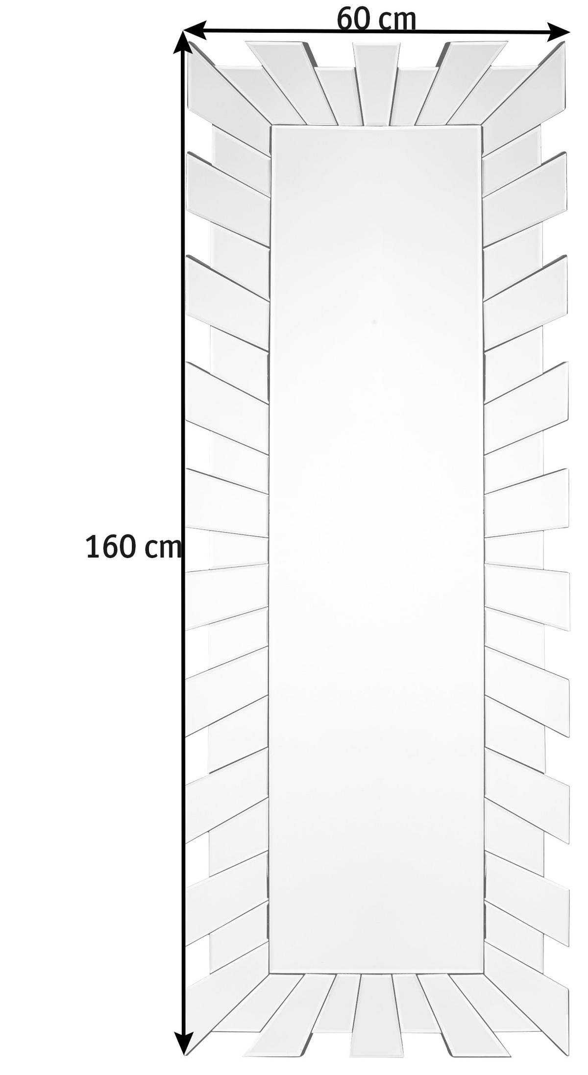 ZIDNO OGLEDALO  60/160/2 cm     - srebrna, Dizajnerski, staklo (60/160/2cm) - Xora