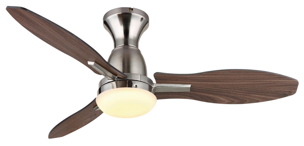 Ventilator mit Beleuchtung GALE 107/32,5 cm   - Hellbraun/Dunkelbraun, KONVENTIONELL, Holzwerkstoff/Kunststoff (107/32,5cm) - Globo
