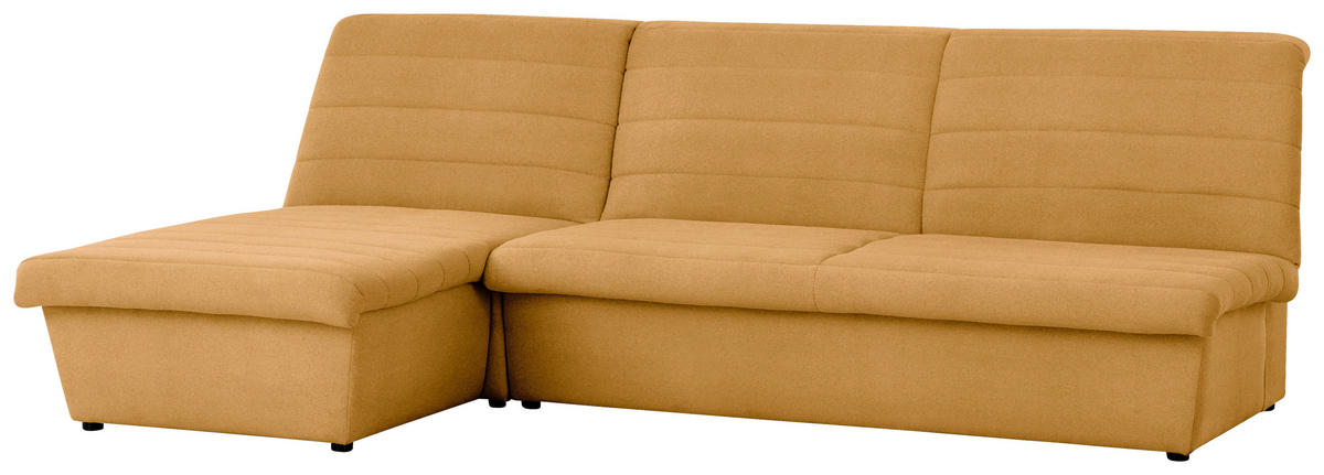 ECKSOFA in Webstoff Senfgelb  168/274 cm  - Senfgelb/Schwarz, Design, Kunststoff/Textil (168/274cm) - LOOKS by W.Joop