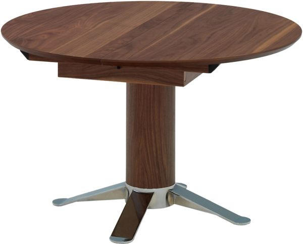 ESSTISCH in Holz, Metall 120-165/120/77 cm  - Nussbaumfarben, Design, Holz/Metall (120-165/120/77cm) - Joop!