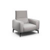 SESSEL in Chenille Hellgrau  - Hellgrau/Schwarz, Design, Textil/Metall (110/85/86-94cm) - SENSOO