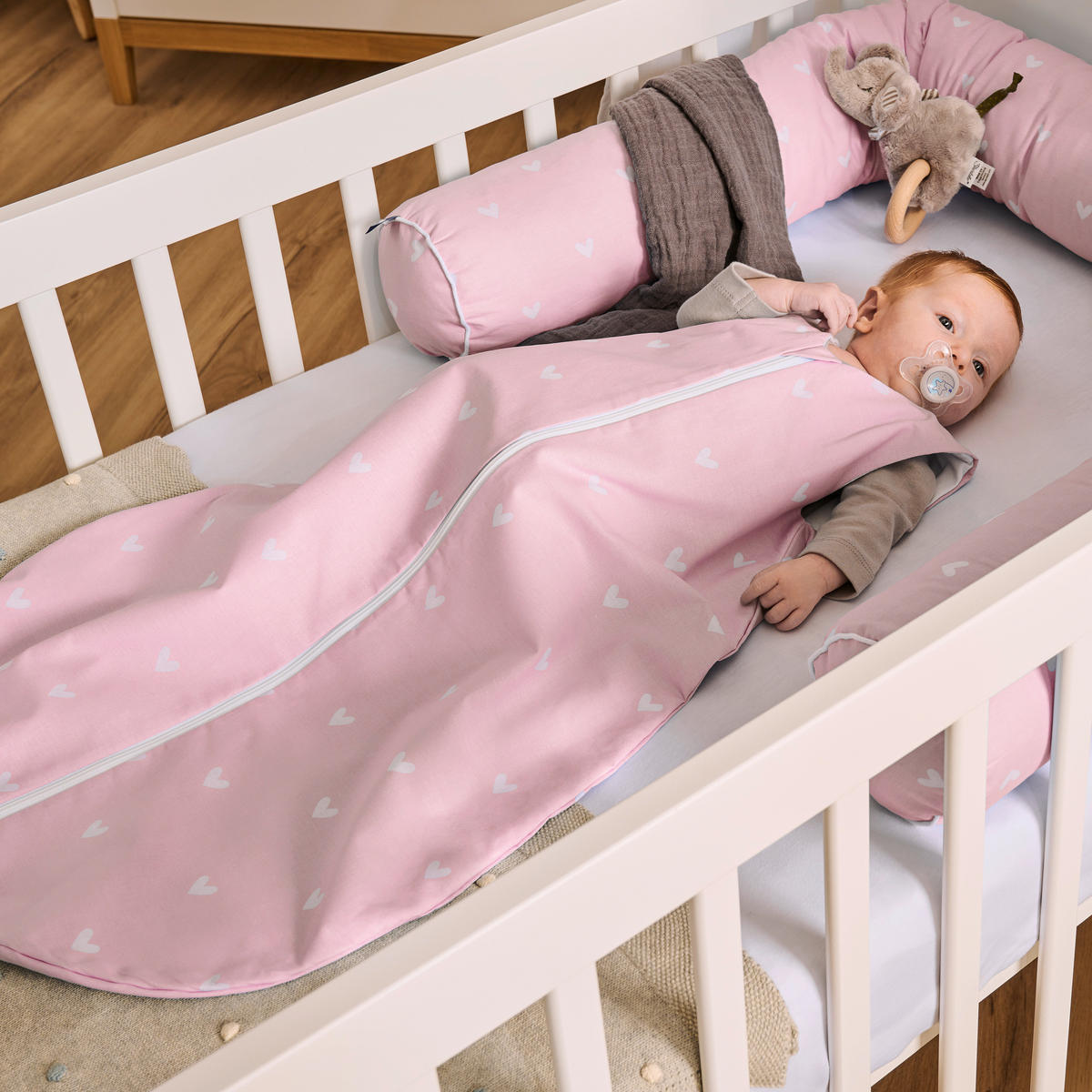 BABYSCHLAFSACK TURTLE FAMILY    70   - Hellrosa/Altrosa, Basics, Textil (70null) - Avelia