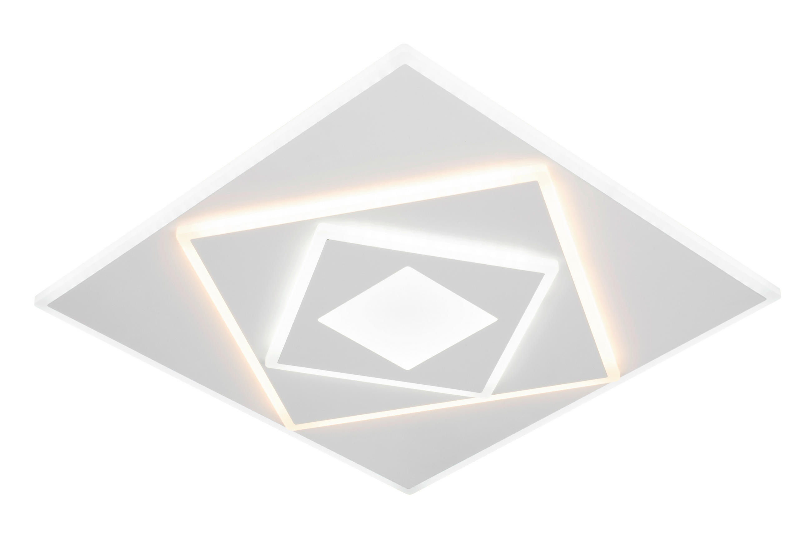 LED-DECKENLEUCHTE 47,7/47,7/6 cm   - Weiß, Basics, Kunststoff/Metall (47,7/47,7/6cm) - Novel